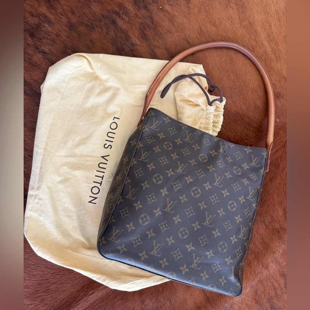 Louis Vuitton Authentic Looping Dark Brown Monogram Shoulder Bag